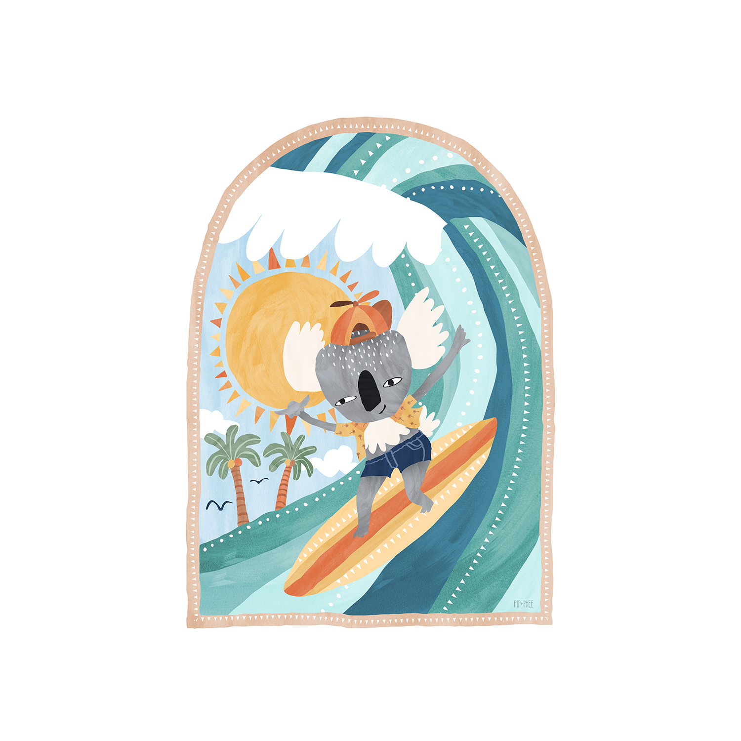 wall-art-print-canvas-poster-framed-Going Coconuts, Set of 3 , By Pip and Phee-9