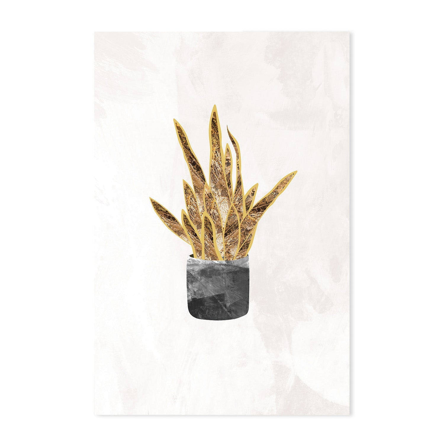 wall-art-print-canvas-poster-framed-Gold Plants, Set Of 3 , By Sarah Manovski-GIOIA-WALL-ART