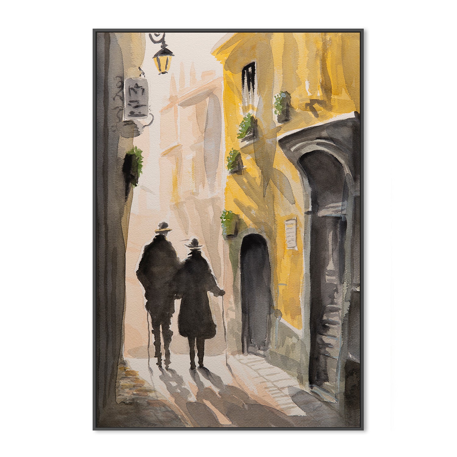 wall-art-print-canvas-poster-framed-Golden Alley Stroll-3