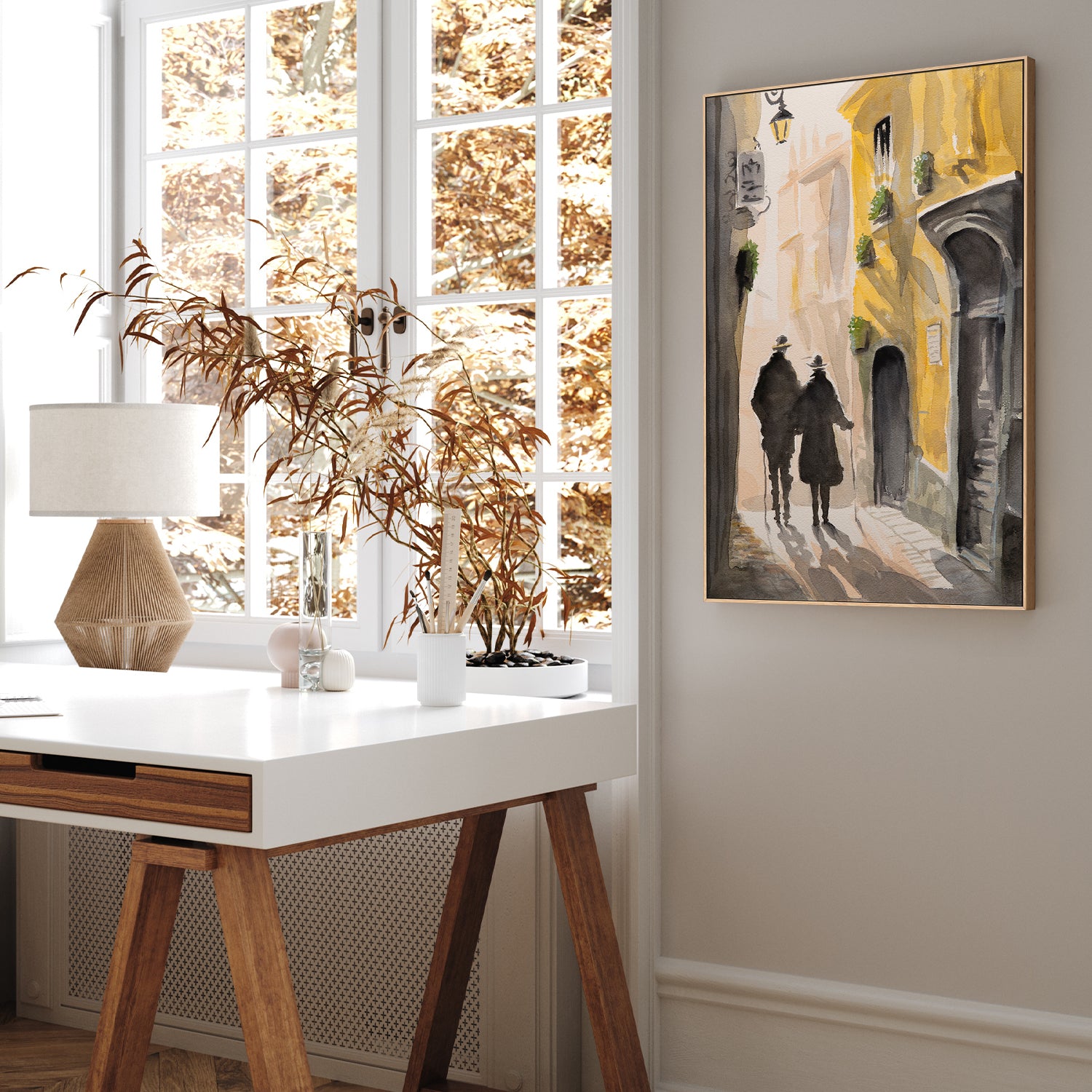 wall-art-print-canvas-poster-framed-Golden Alley Stroll-7