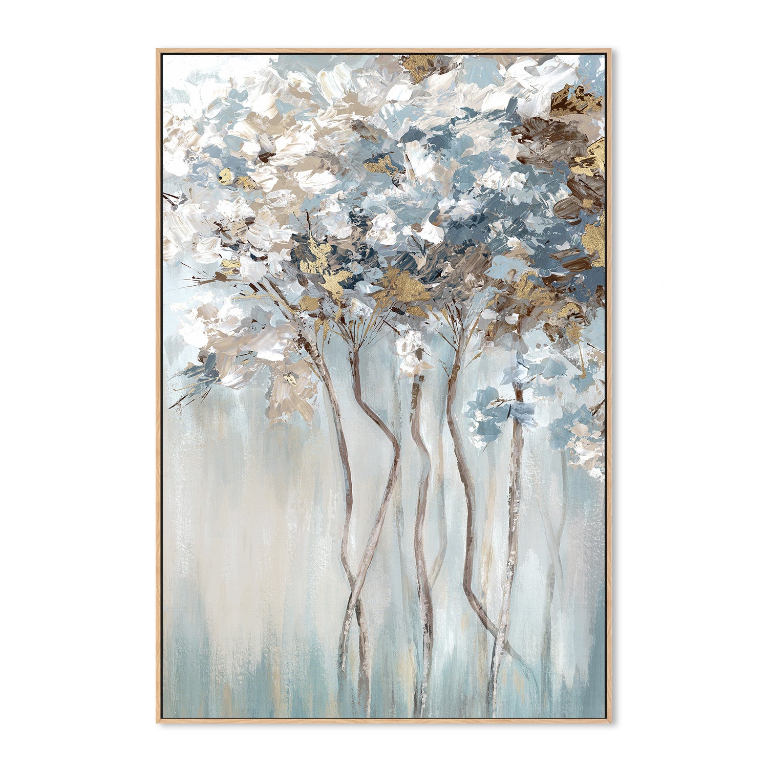 wall-art-print-canvas-poster-framed-Golden Blue Forest-4