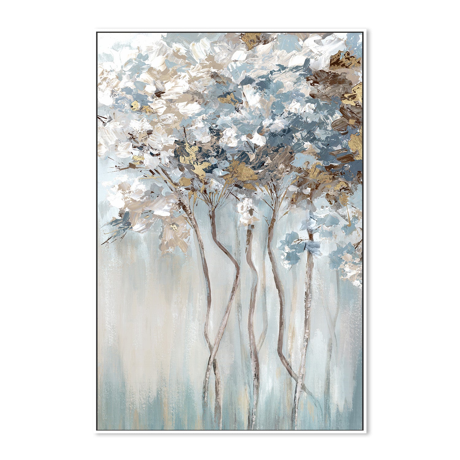 wall-art-print-canvas-poster-framed-Golden Blue Forest-5
