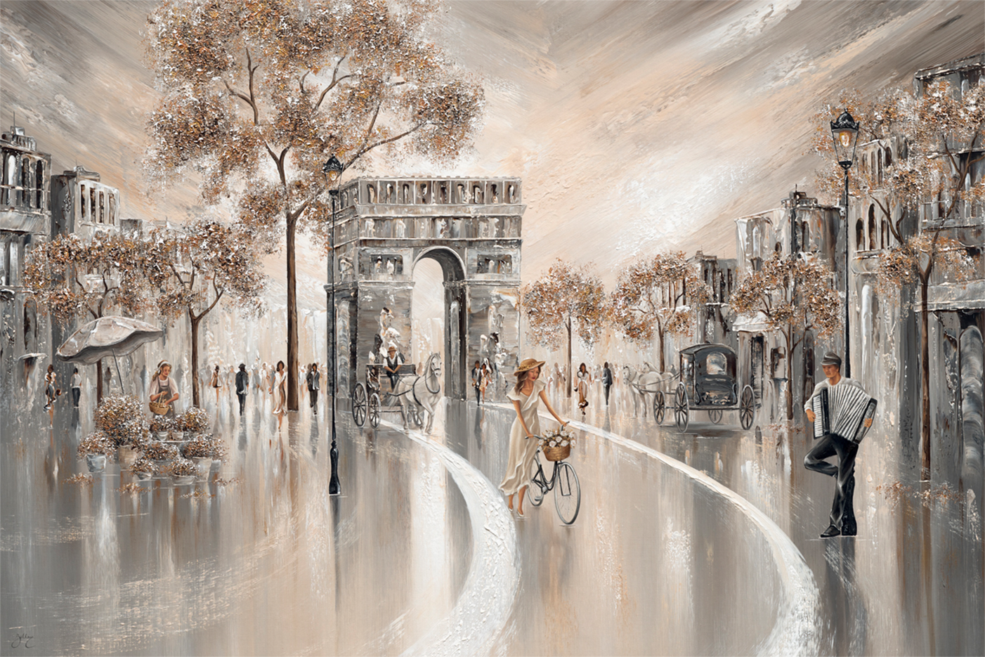 wall-art-print-canvas-poster-framed-Golden Days, Paris , By Isabella Karolewicz-1