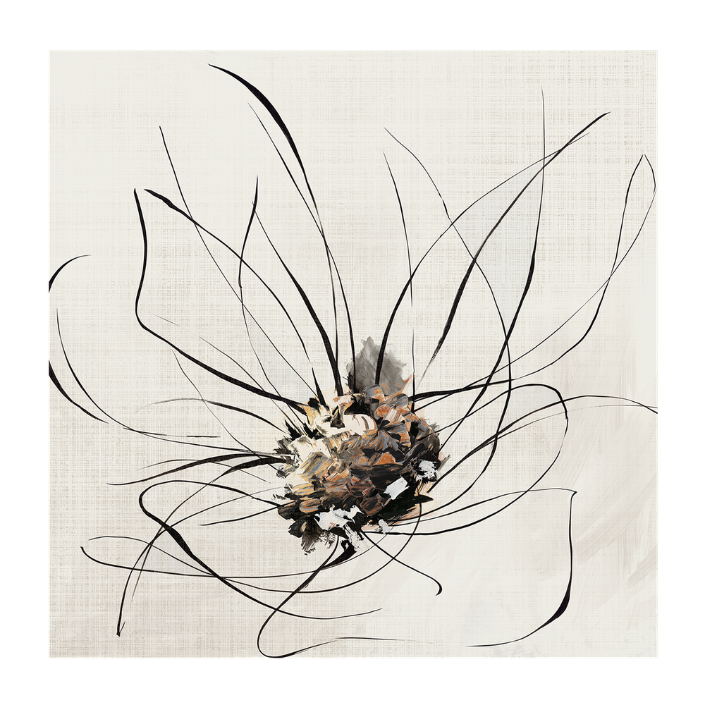 wall-art-print-canvas-poster-framed-Golden Flower Lines, Style A & B, Set Of 2 , By Alex Black-8