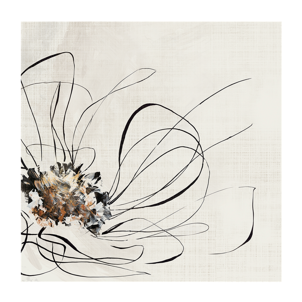 wall-art-print-canvas-poster-framed-Golden Flower Lines, Style A & B, Set Of 2 , By Alex Black-9