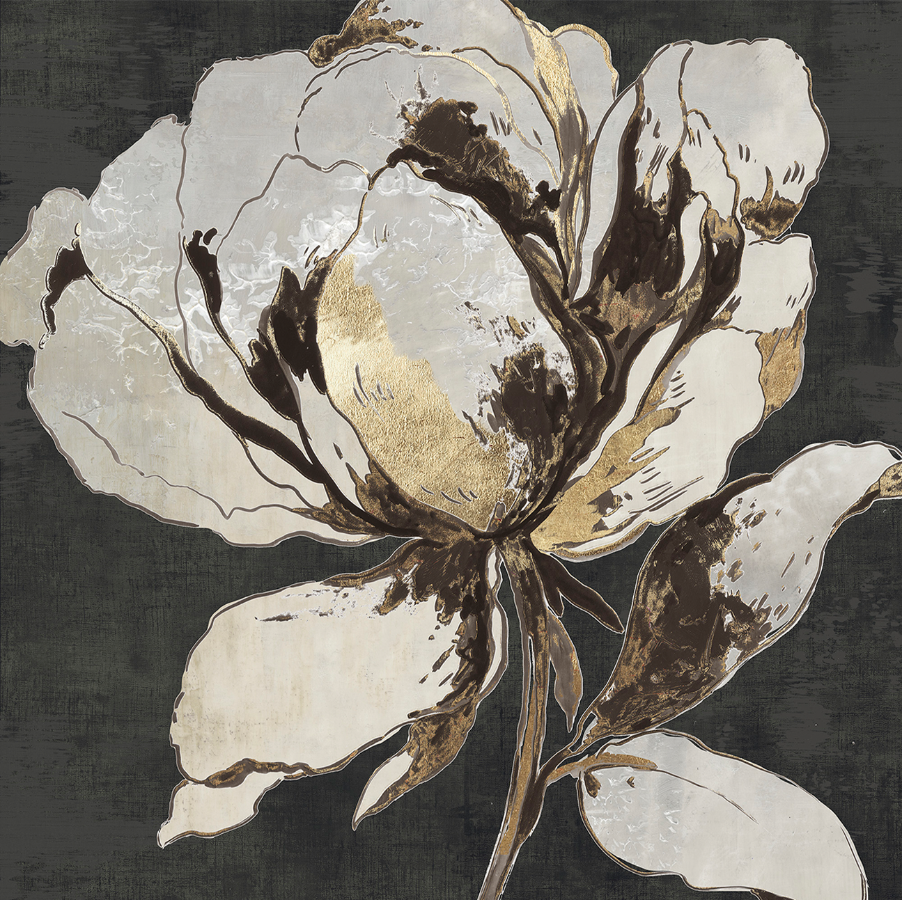 wall-art-print-canvas-poster-framed-Golden Flower, Style B , By Asia Jensen-1