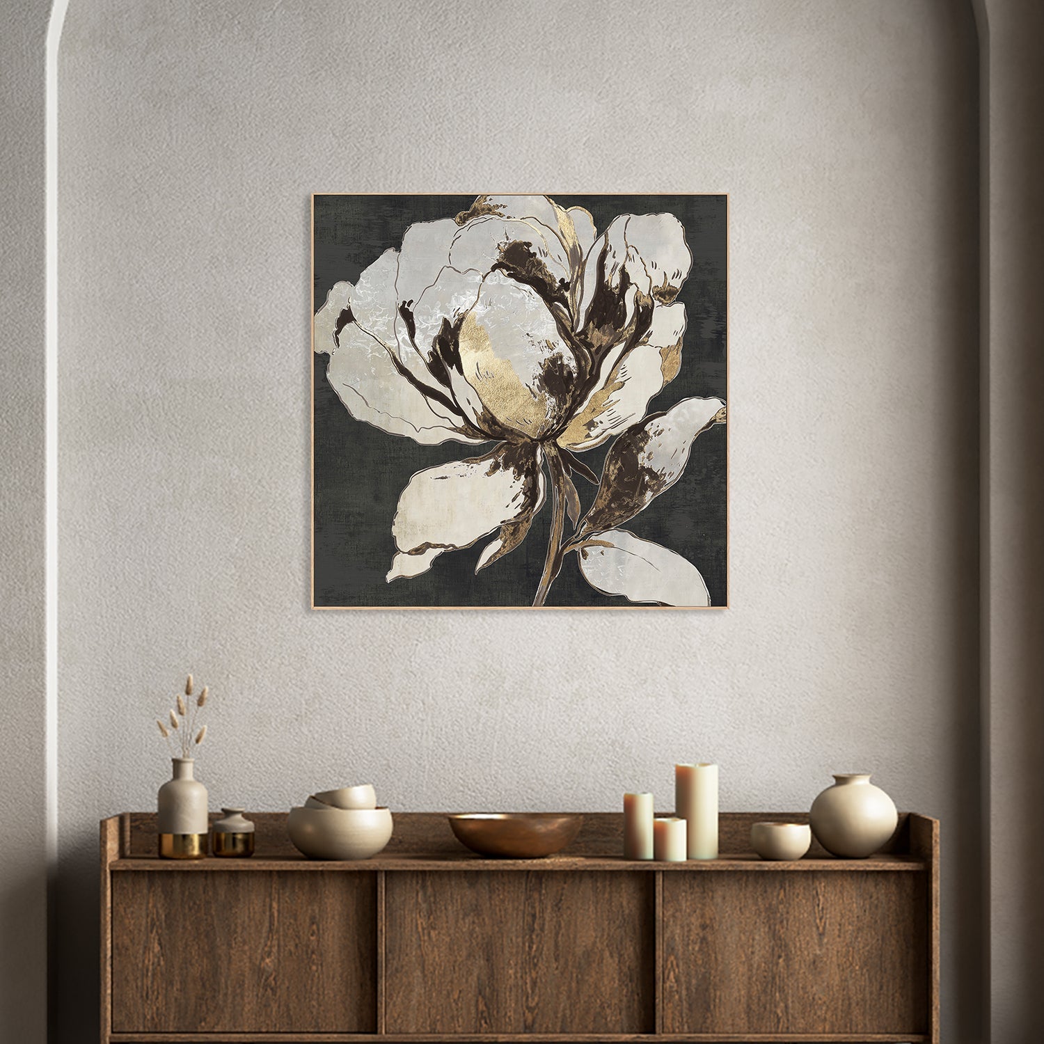 wall-art-print-canvas-poster-framed-Golden Flower, Style B , By Asia Jensen-2