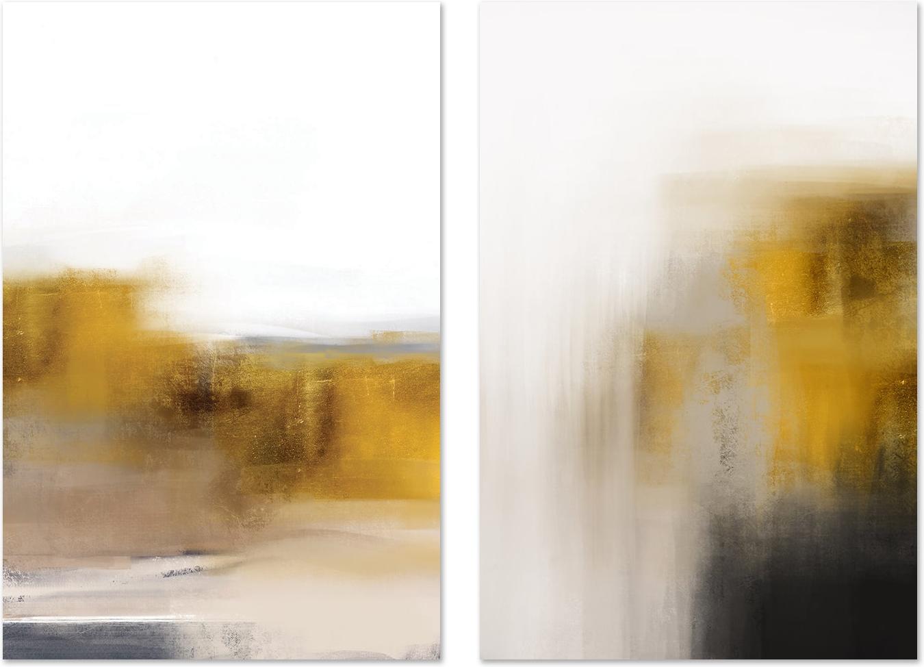 wall-art-print-canvas-poster-framed-Golden Hour, Style A & B, Set of 2-GIOIA-WALL-ART