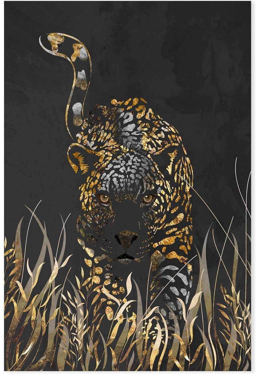 wall-art-print-canvas-poster-framed-Golden Jaguar, Style B , By Sarah Manovski-GIOIA-WALL-ART