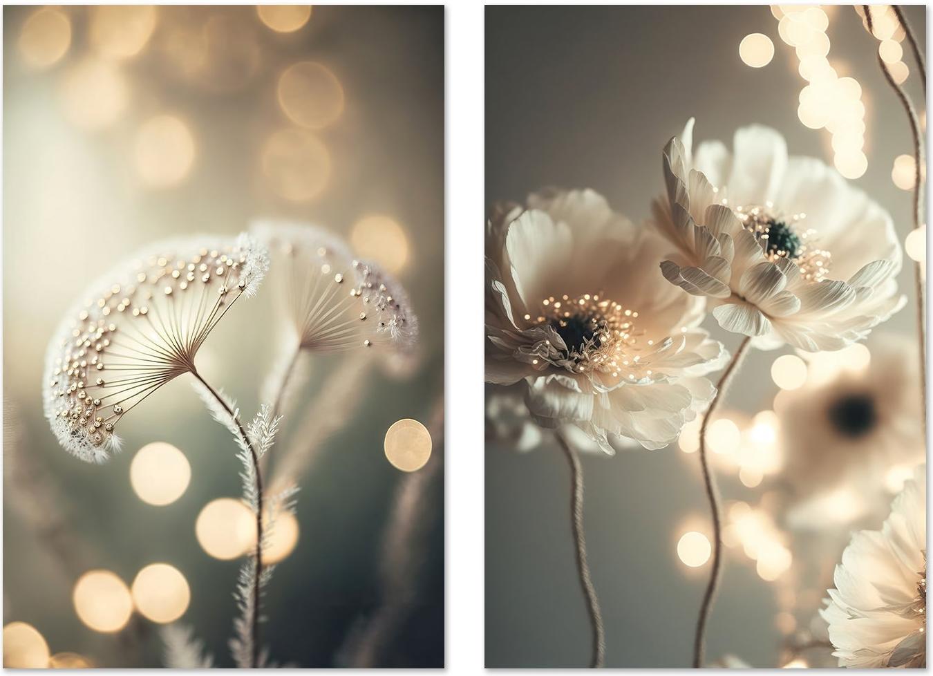 wall-art-print-canvas-poster-framed-Golden Pearl Glow, Set Of 2 , By Treechild-GIOIA-WALL-ART