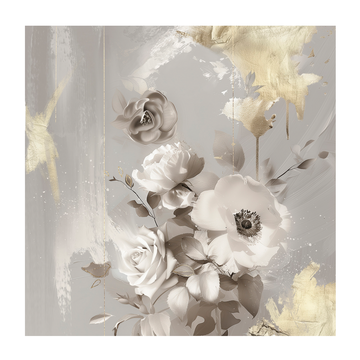 wall-art-print-canvas-poster-framed-Goldleaf Bloom, Style A & B, Set Of 2 , By Bella Eve-8