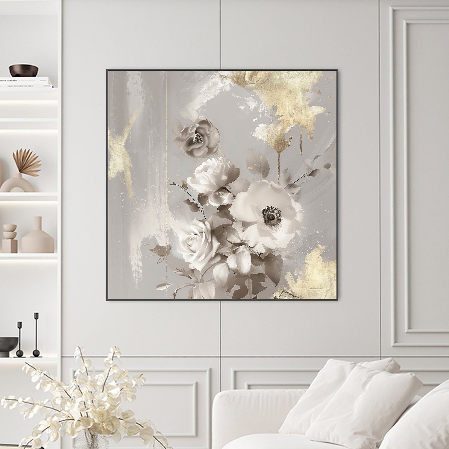 wall-art-print-canvas-poster-framed-Goldleaf Bloom, Style A , By Bella Eve-2