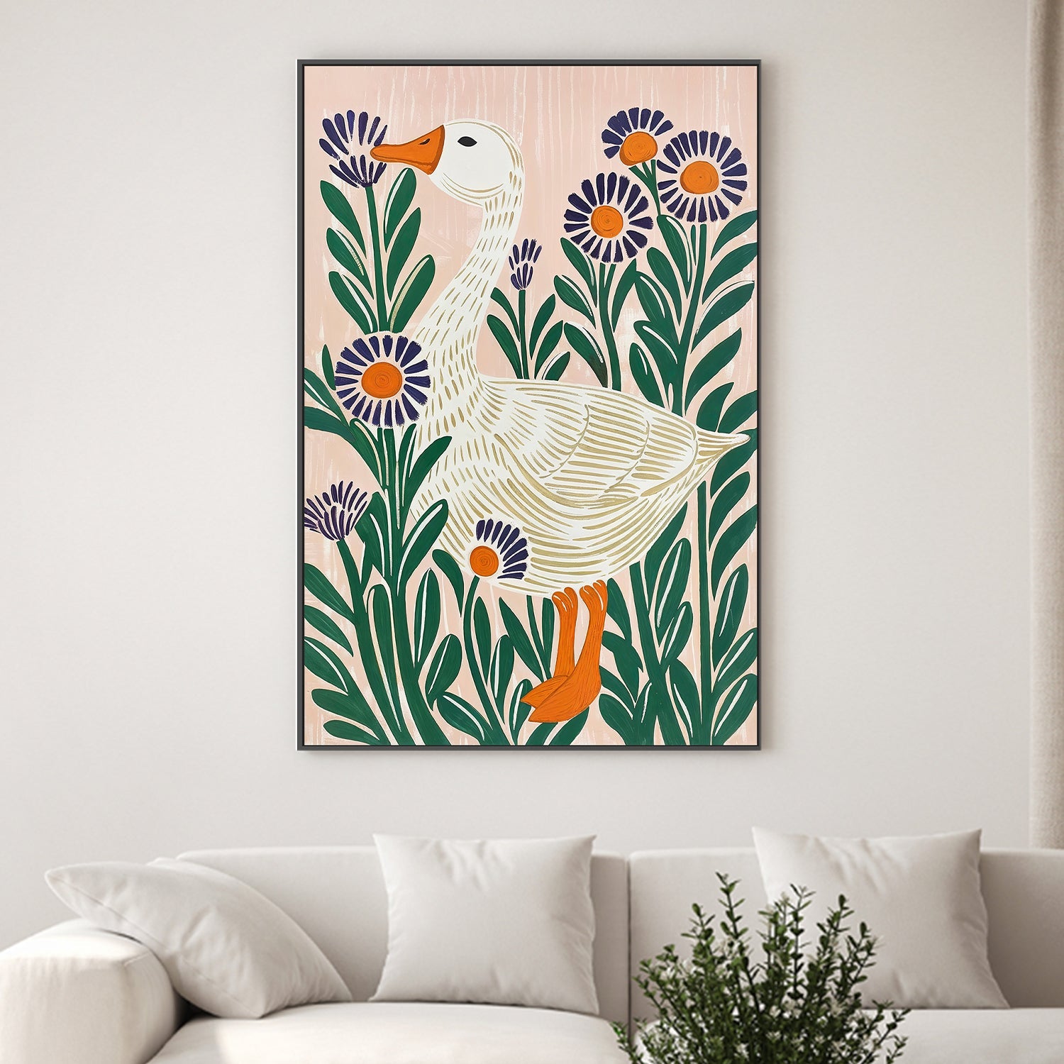 wall-art-print-canvas-poster-framed-Goose , By Lady Hana-2