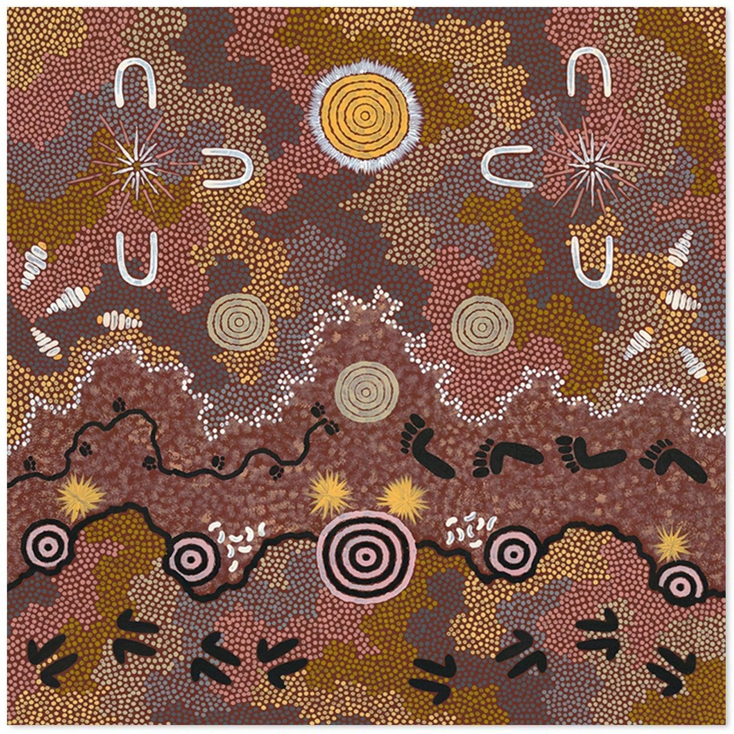 wall-art-print-canvas-poster-framed-Grandfather'S Country-by-Danny Tjampitjinpa Possum-Gioia Wall Art