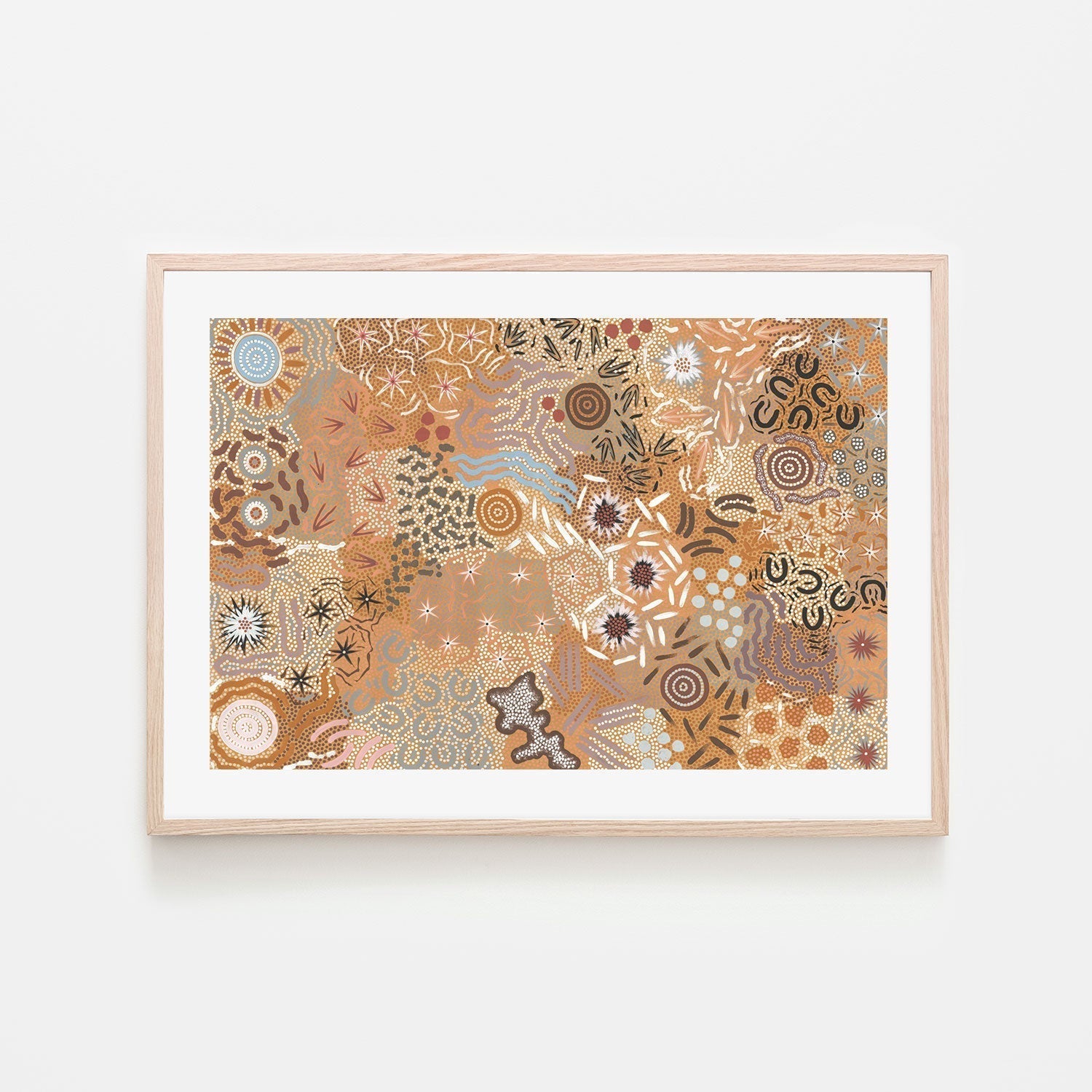 wall-art-print-canvas-poster-framed-Grandmother's Country, Style A-by-Michelle Possum Nungurrayi-Gioia Wall Art