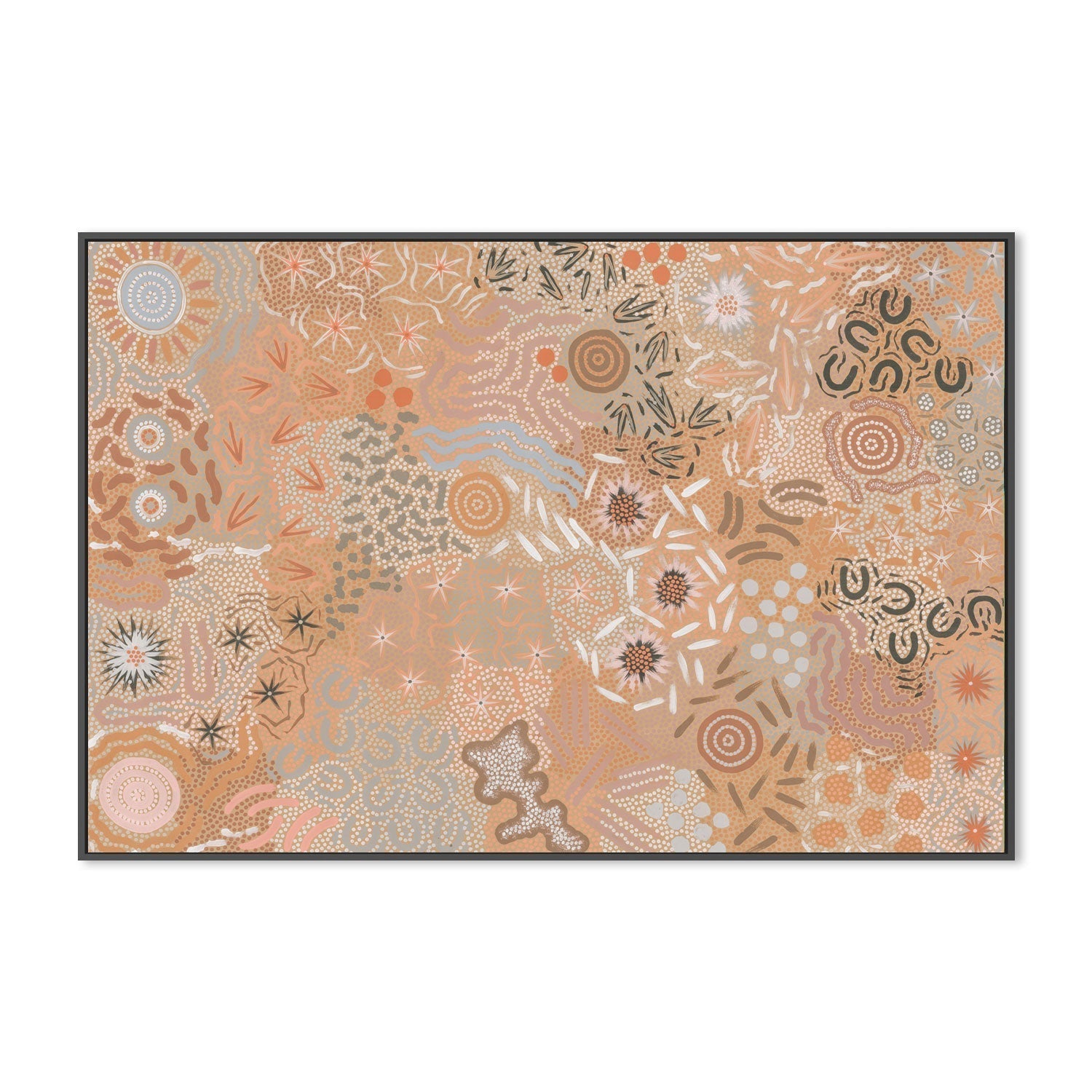 wall-art-print-canvas-poster-framed-Grandmother's Country, Style B-by-Michelle Possum Nungurrayi-Gioia Wall Art