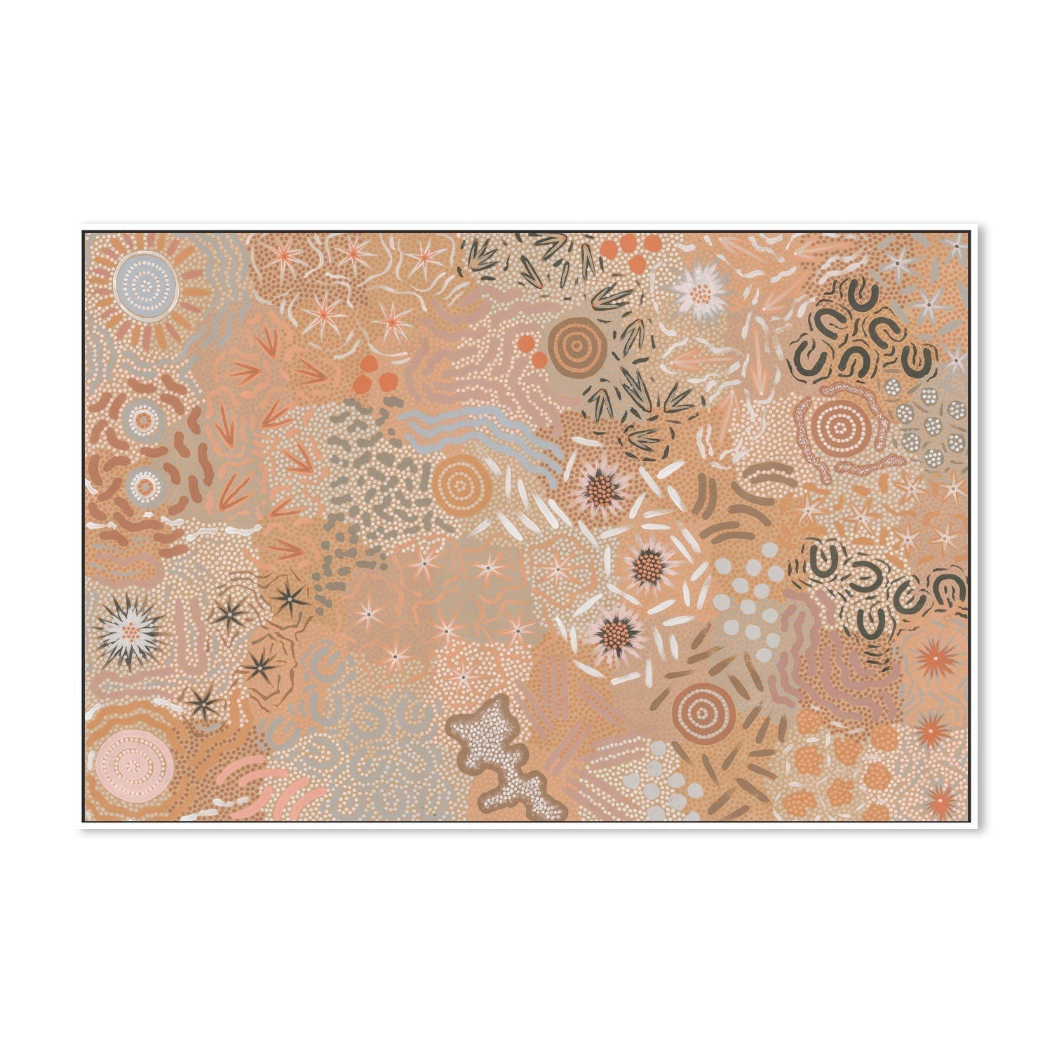 wall-art-print-canvas-poster-framed-Grandmother's Country, Style B-by-Michelle Possum Nungurrayi-Gioia Wall Art