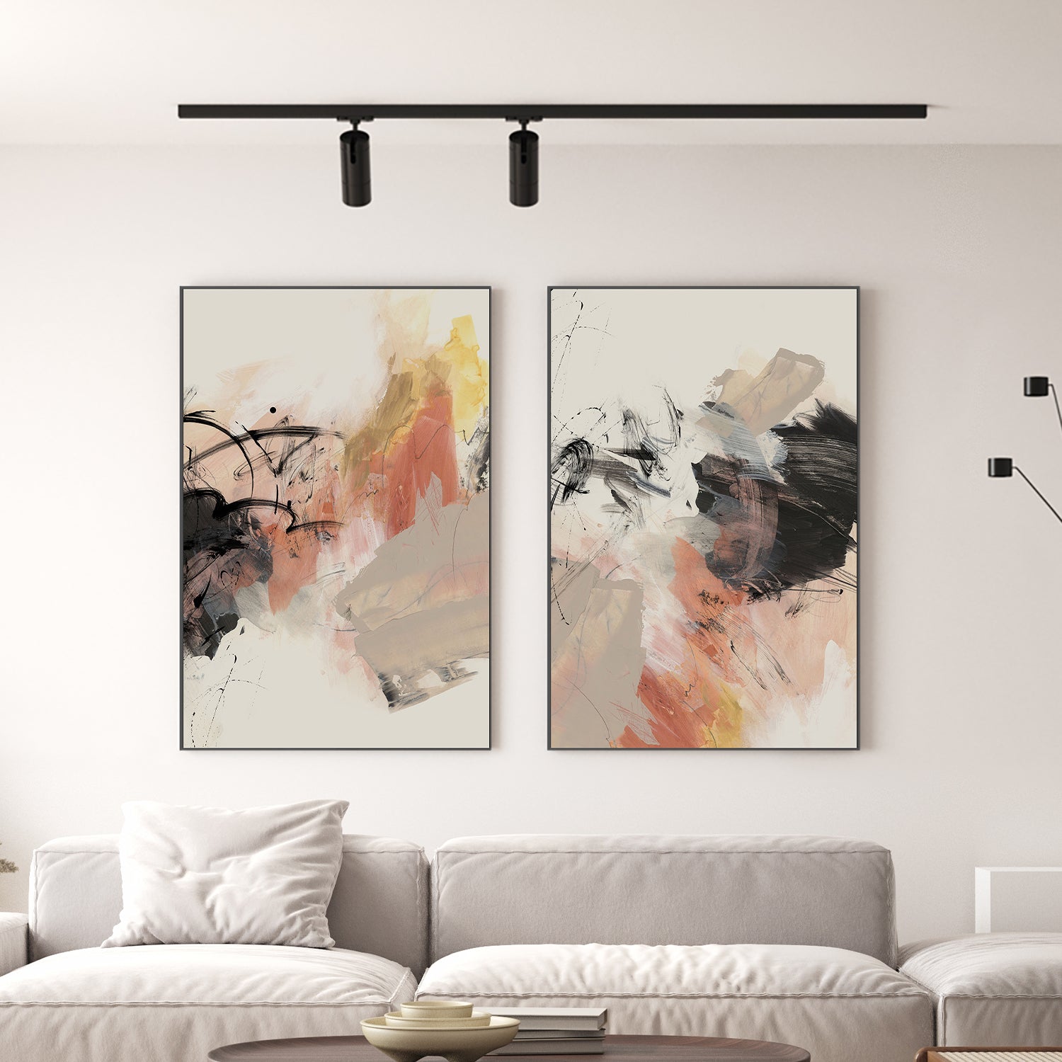 wall-art-print-canvas-poster-framed-Grapefruit, Style A & B, Set Of 2-2