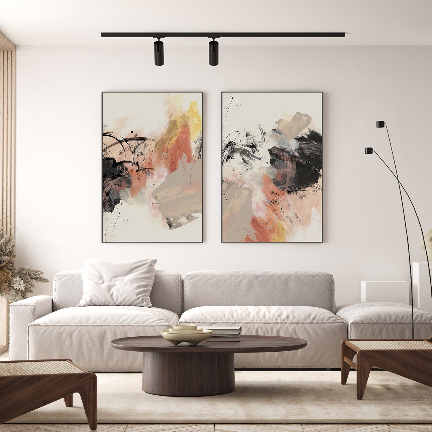 wall-art-print-canvas-poster-framed-Grapefruit, Style A & B, Set Of 2-7