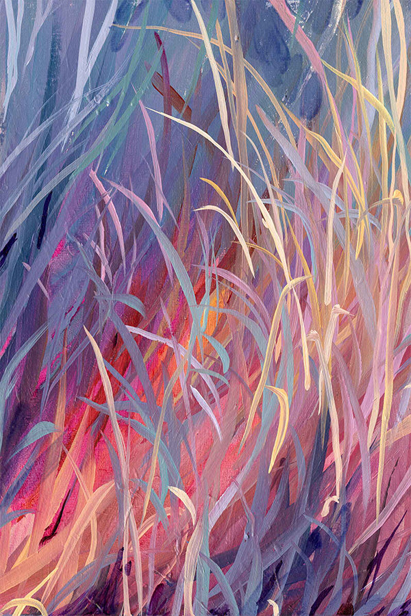 wall-art-print-canvas-poster-framed-Grassy Magenta-1