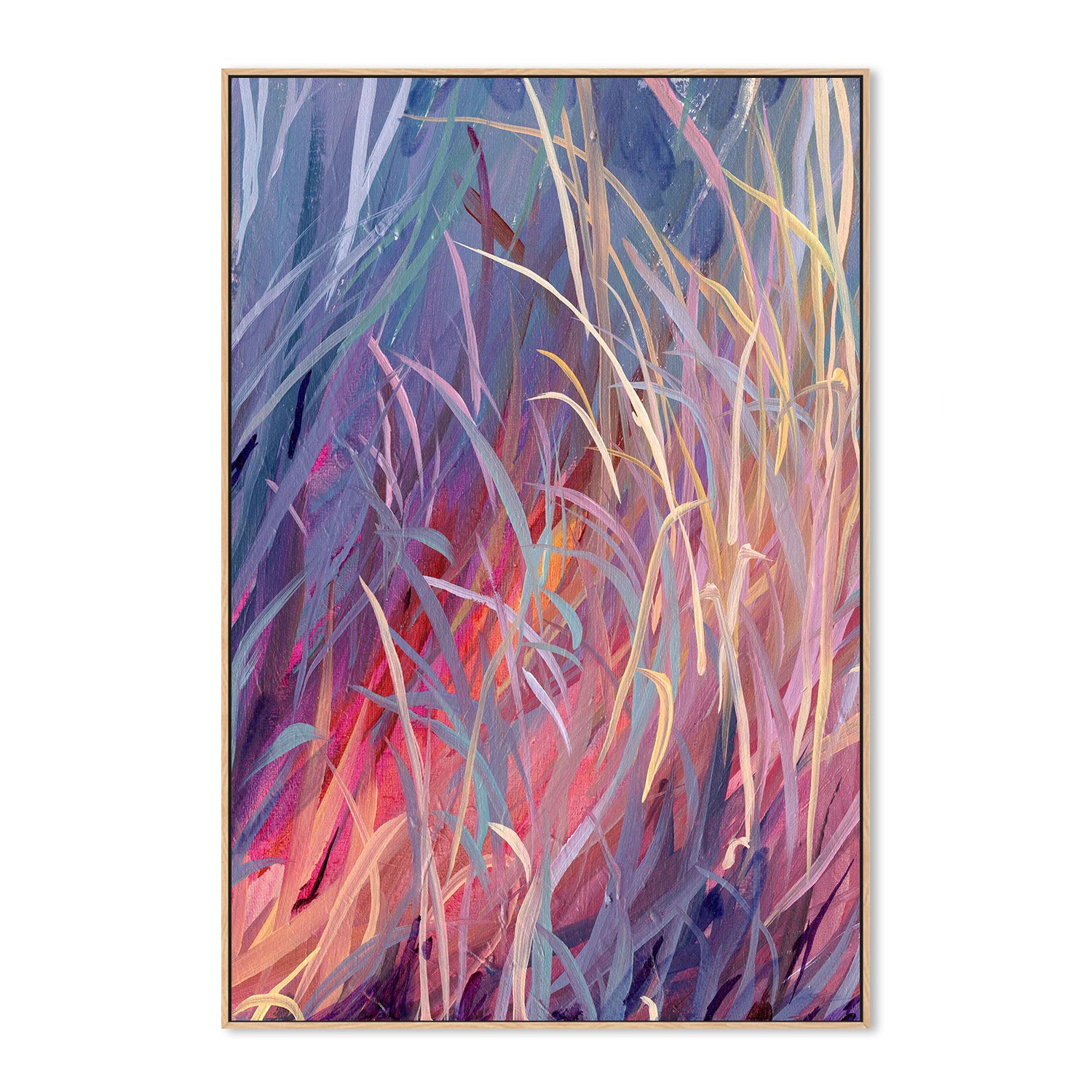 wall-art-print-canvas-poster-framed-Grassy Magenta-4