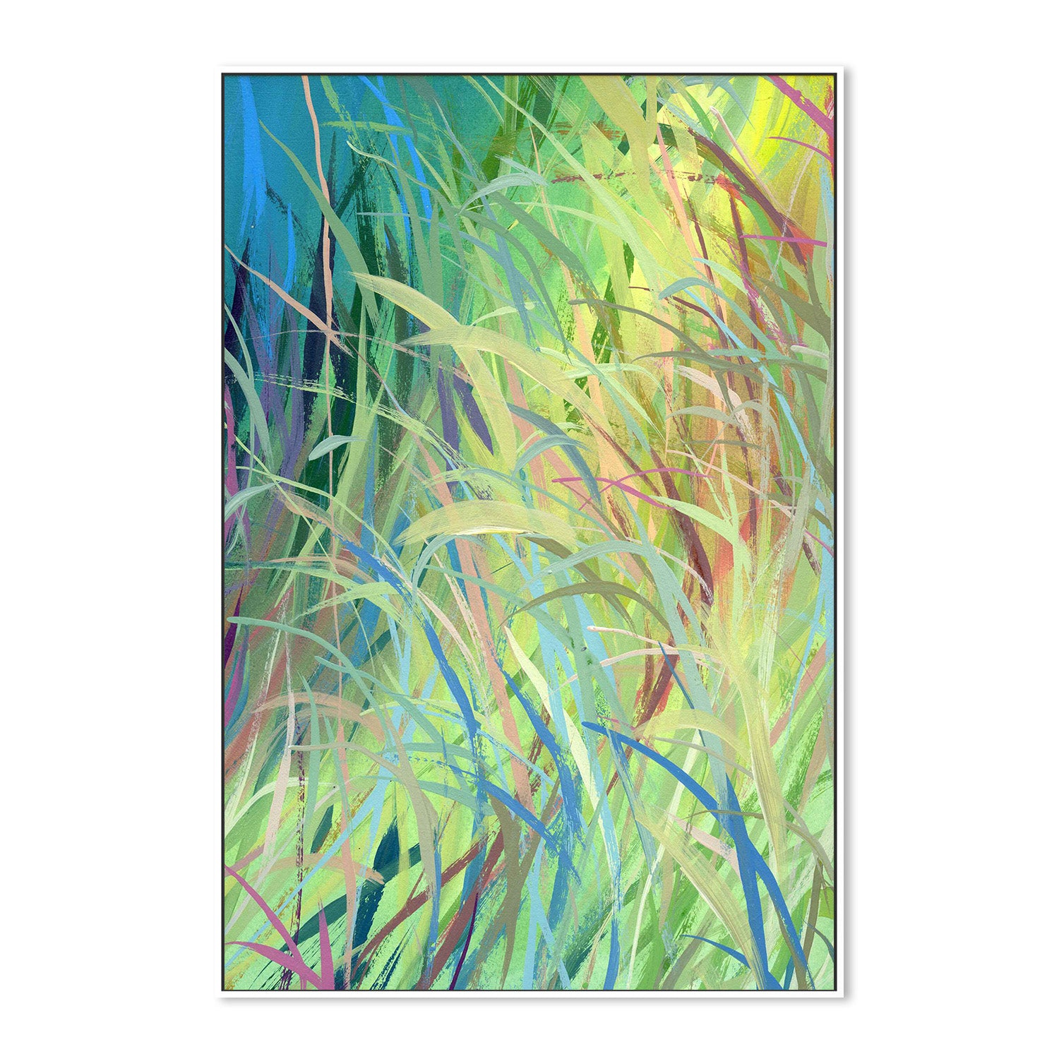 wall-art-print-canvas-poster-framed-Grassy neon greens-5