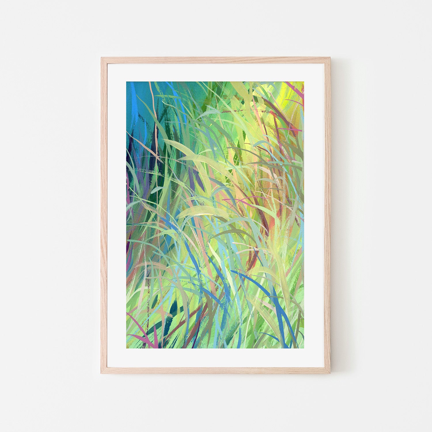 wall-art-print-canvas-poster-framed-Grassy neon greens-6