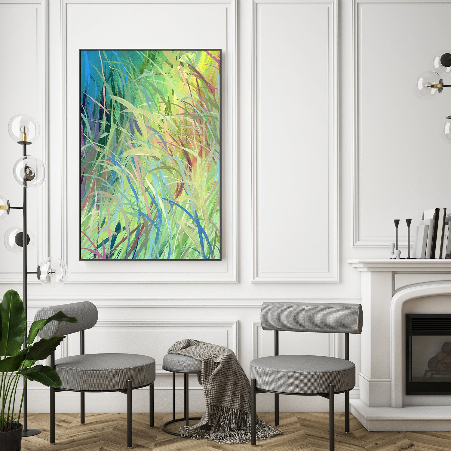 wall-art-print-canvas-poster-framed-Grassy neon greens-7