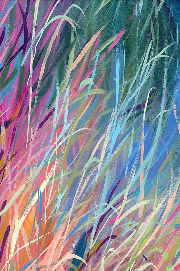 wall-art-print-canvas-poster-framed-Grassy neons-1