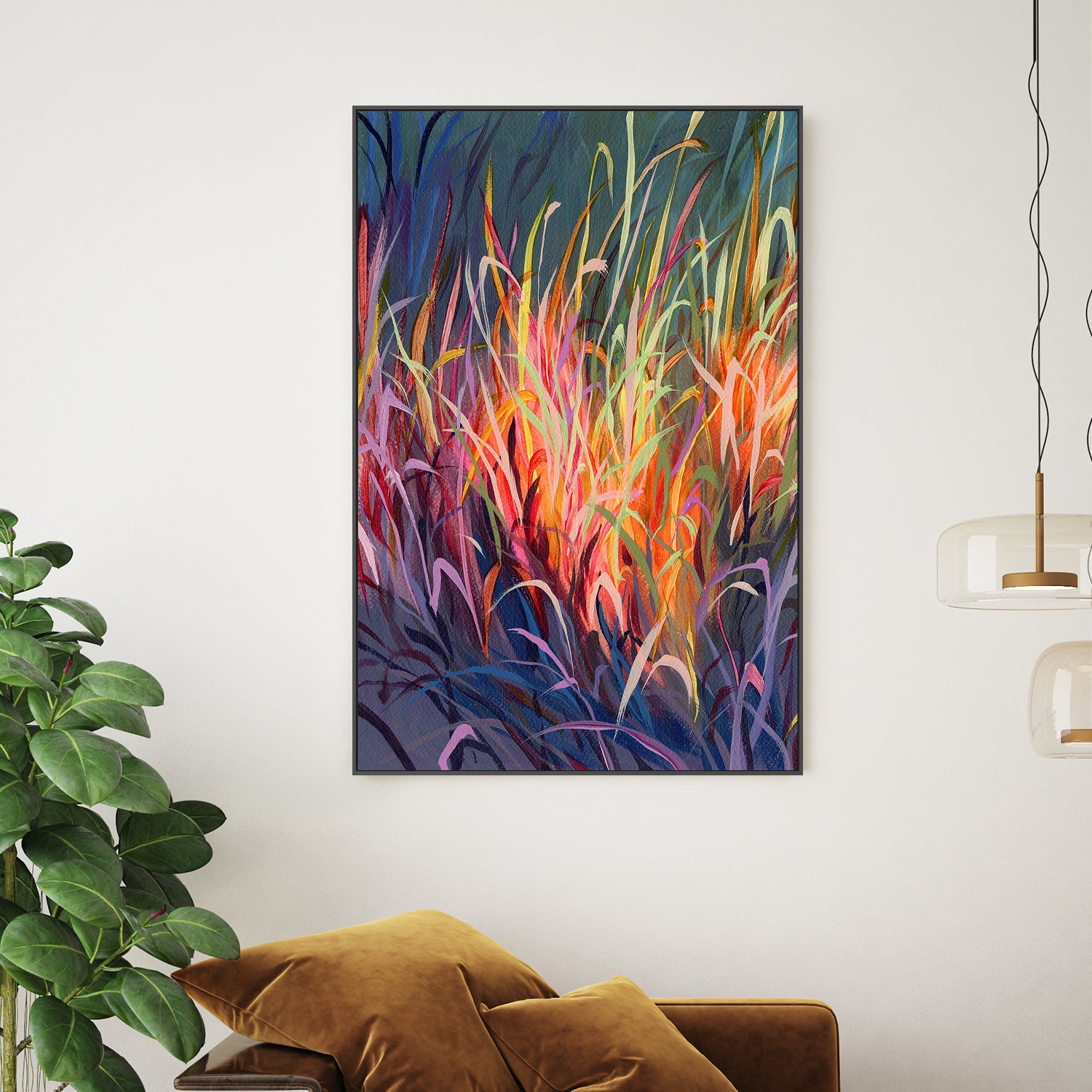 wall-art-print-canvas-poster-framed-Grassy Study, Style C-2