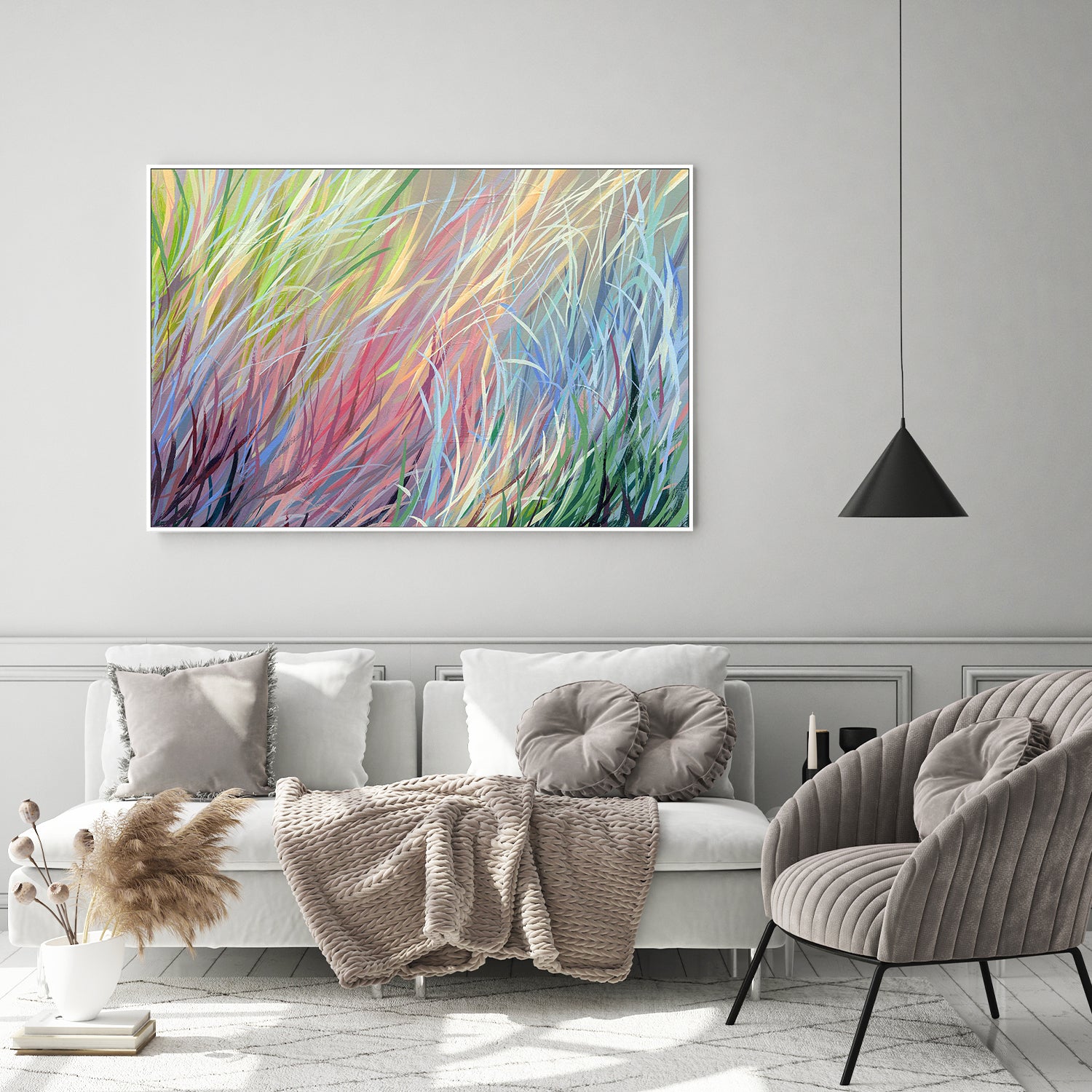 wall-art-print-canvas-poster-framed-Grassy Study, Style D-7