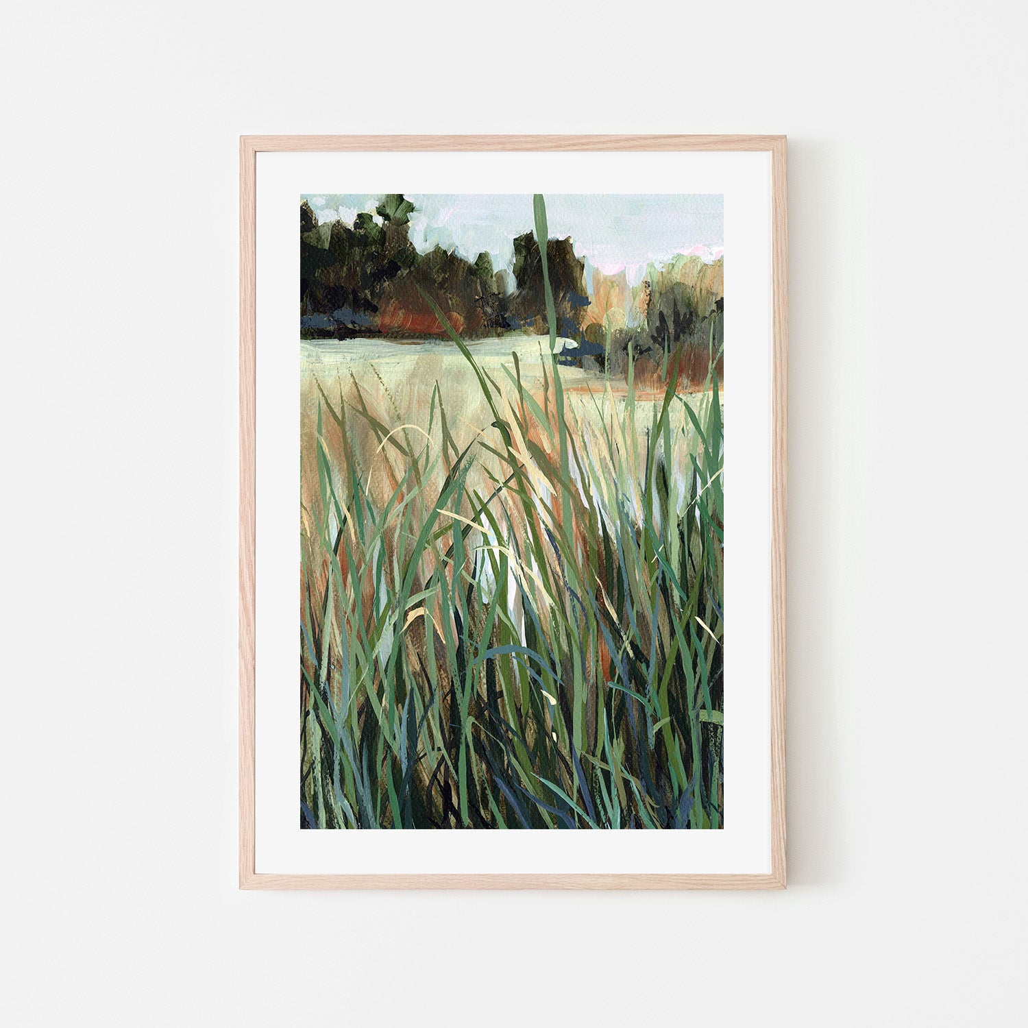 wall-art-print-canvas-poster-framed-Grassy Study, Style E-6