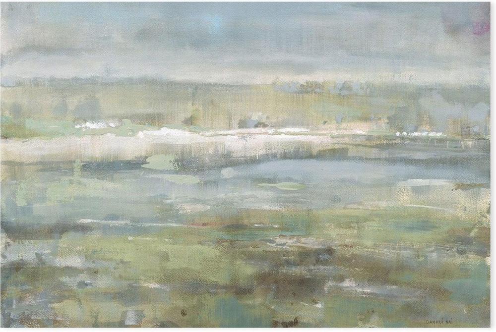 wall-art-print-canvas-poster-framed-Gray Blue Field-by-Danhui Nai-Gioia Wall Art