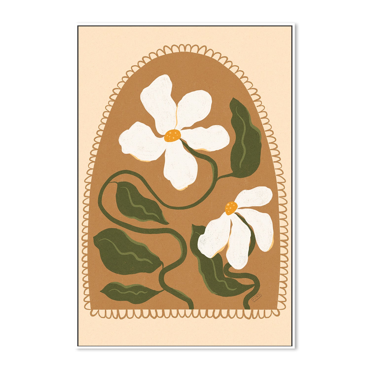 wall-art-print-canvas-poster-framed-Greek Inspired Boho Flowers-5