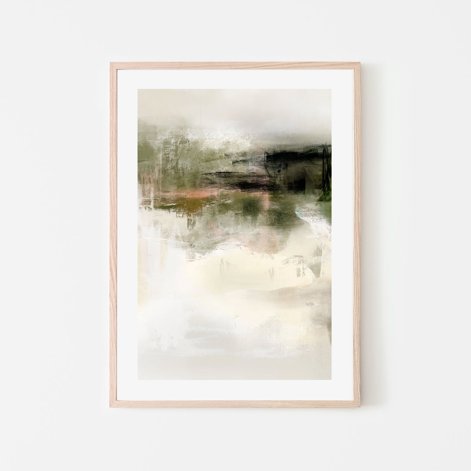 wall-art-print-canvas-poster-framed-Green And Beige, Style A , By Karine Tonial Grimm-6