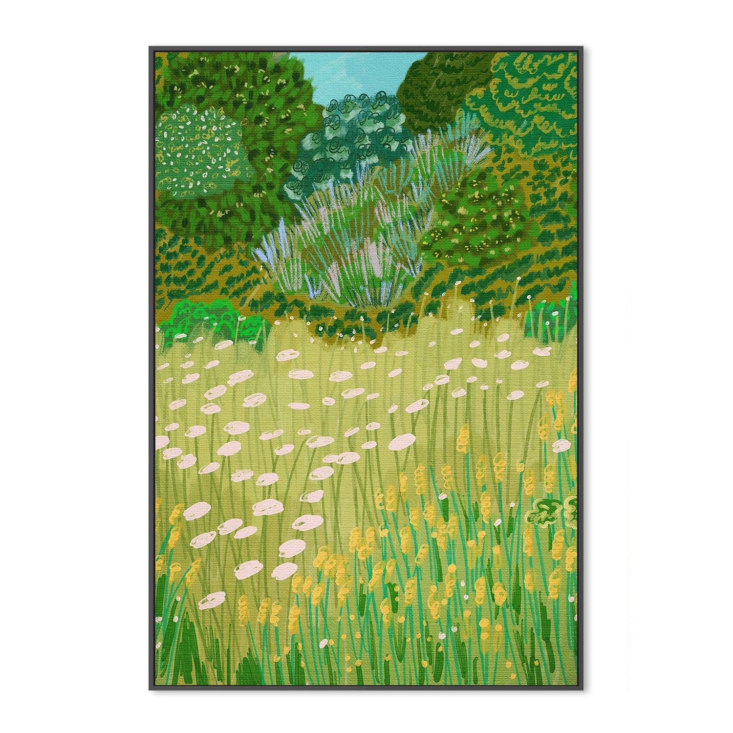 wall-art-print-canvas-poster-framed-Green Forest , By Kartika Paramita-3