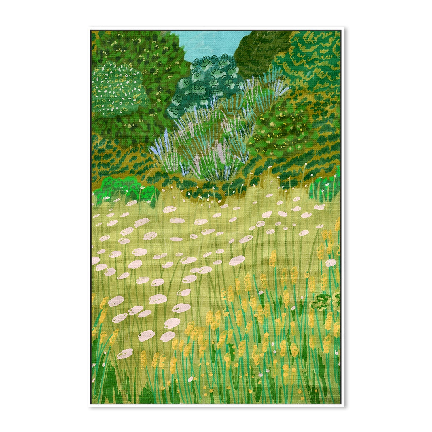 wall-art-print-canvas-poster-framed-Green Forest , By Kartika Paramita-5
