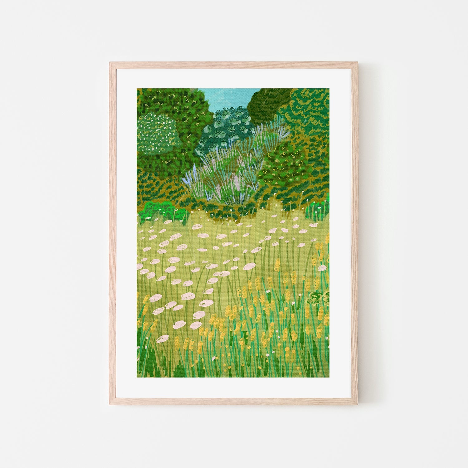 wall-art-print-canvas-poster-framed-Green Forest , By Kartika Paramita-6