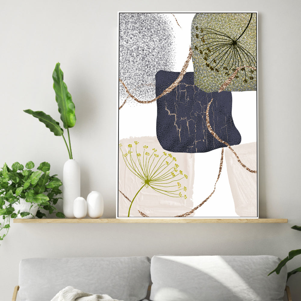 wall-art-print-canvas-poster-framed-Green Grey, Style A , By Sally Ann Moss-GIOIA-WALL-ART