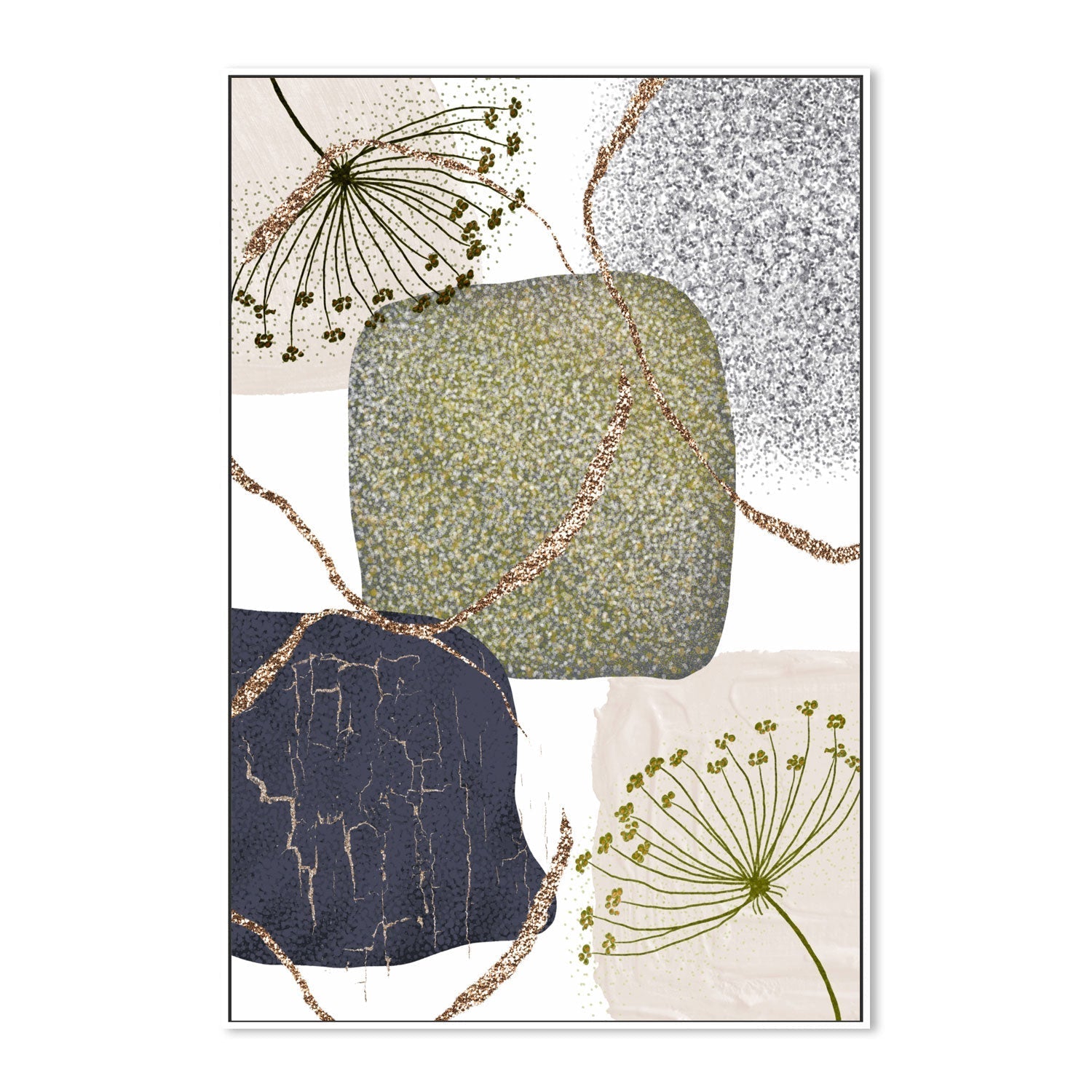 wall-art-print-canvas-poster-framed-Green Grey, Style B , By Sally Ann Moss-GIOIA-WALL-ART