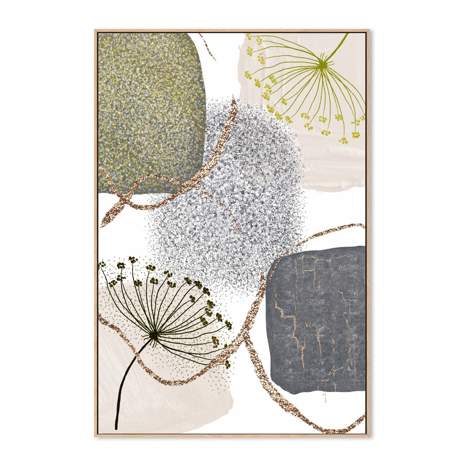 wall-art-print-canvas-poster-framed-Green Grey, Style C , By Sally Ann Moss-GIOIA-WALL-ART