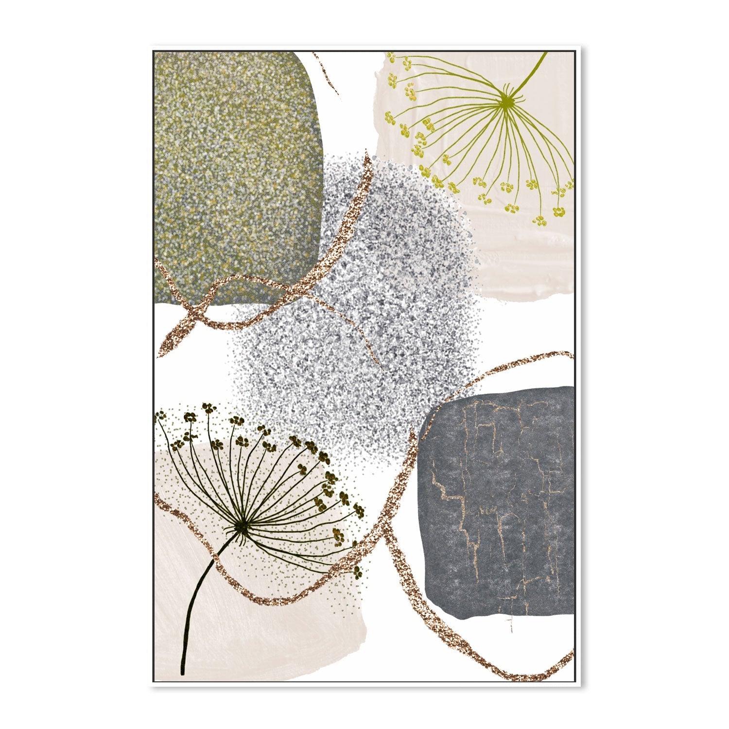 wall-art-print-canvas-poster-framed-Green Grey, Style C , By Sally Ann Moss-GIOIA-WALL-ART