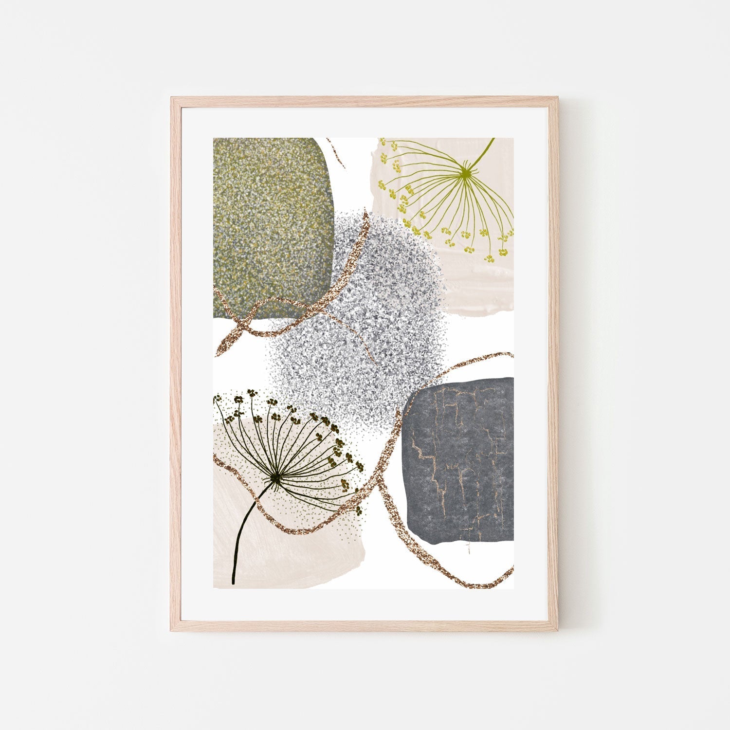 wall-art-print-canvas-poster-framed-Green Grey, Style C , By Sally Ann Moss-GIOIA-WALL-ART