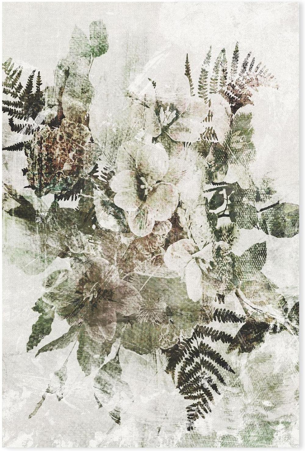 wall-art-print-canvas-poster-framed-Green Grunge Floral , By Dear Musketeer Studio-GIOIA-WALL-ART