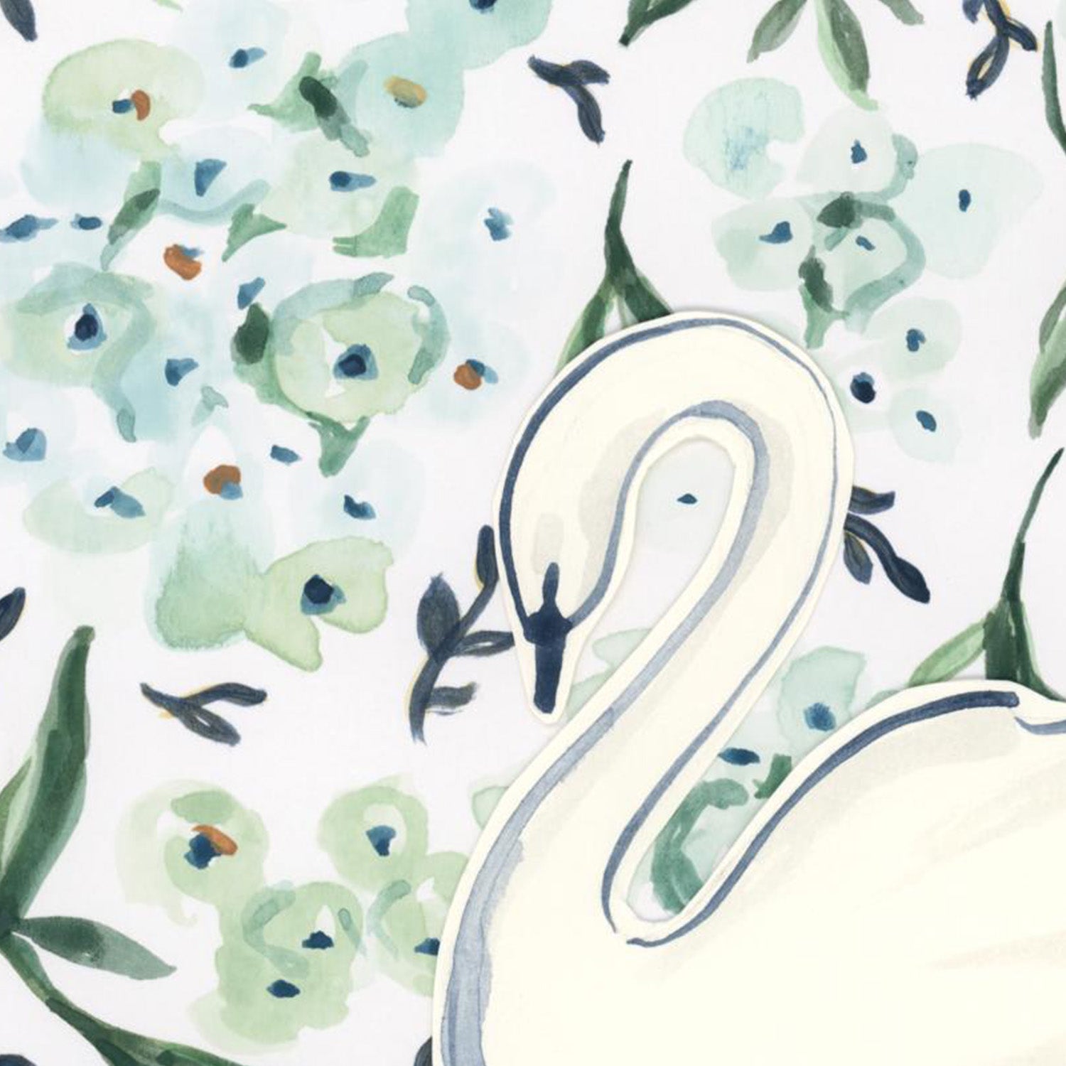 wall-art-print-canvas-poster-framed-Green Hydrangea Swan-10