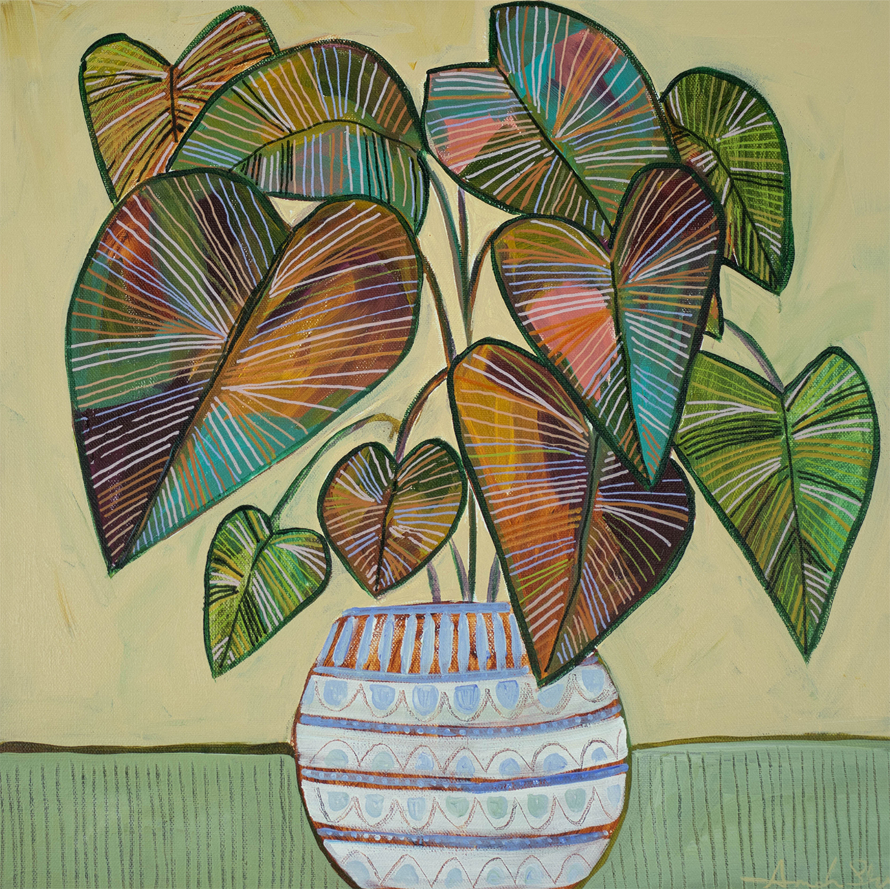 wall-art-print-canvas-poster-framed-Green Plant , By Amanda Skye-1
