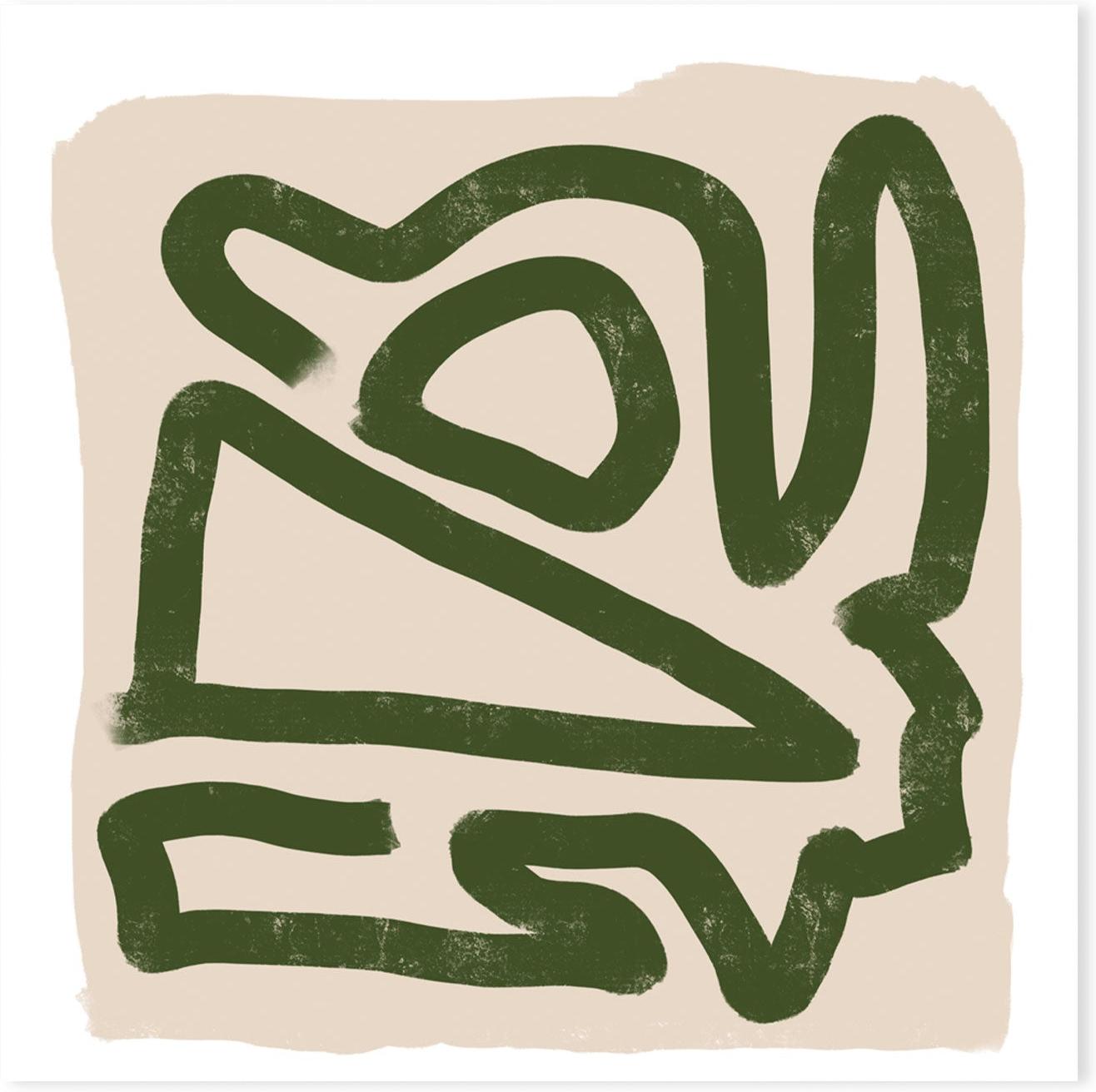 wall-art-print-canvas-poster-framed-Green Scribble, Style A-by-Sharyn Bursic-Gioia Wall Art