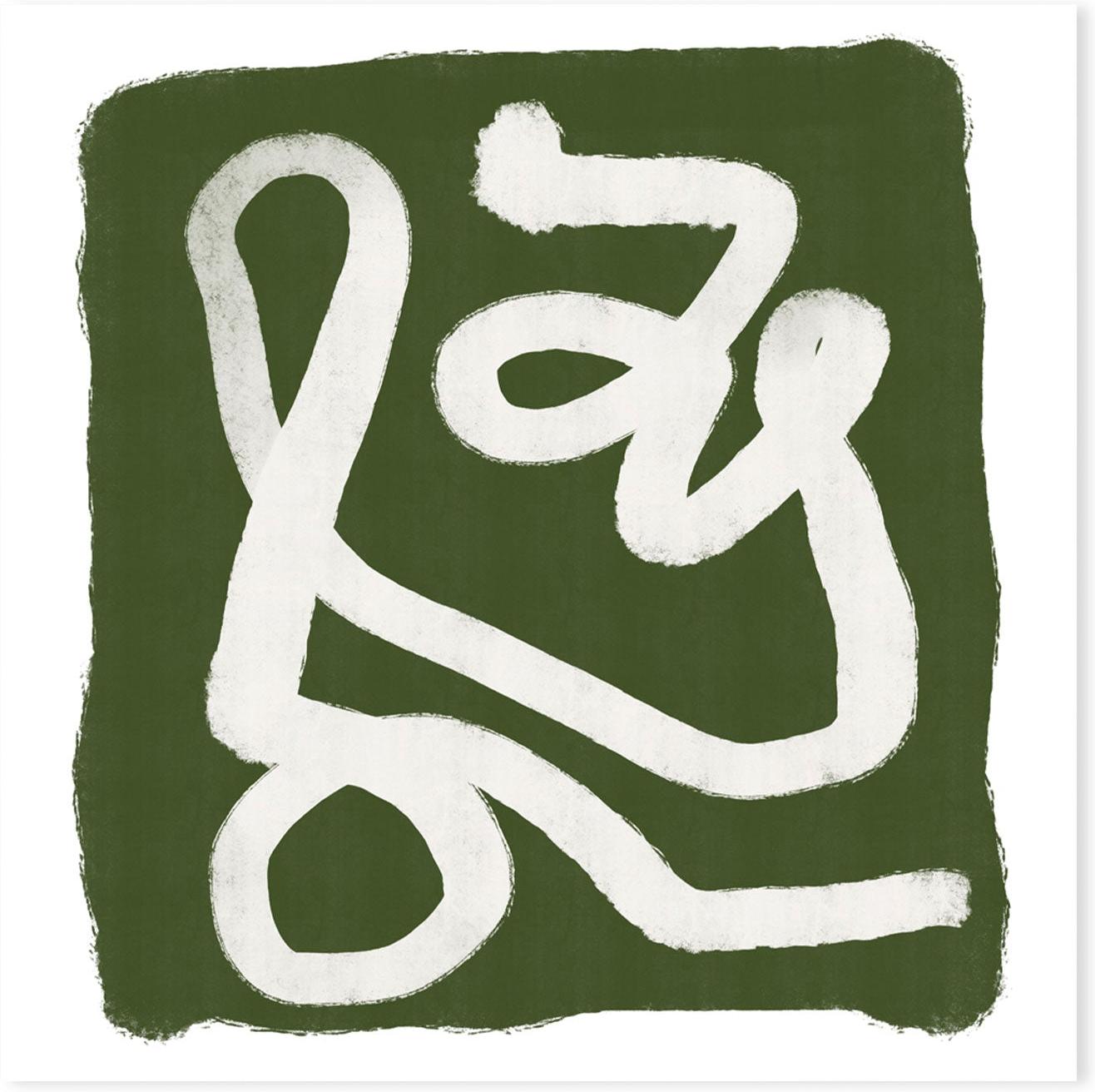 wall-art-print-canvas-poster-framed-Green Scribble, Style C-by-Sharyn Bursic-Gioia Wall Art