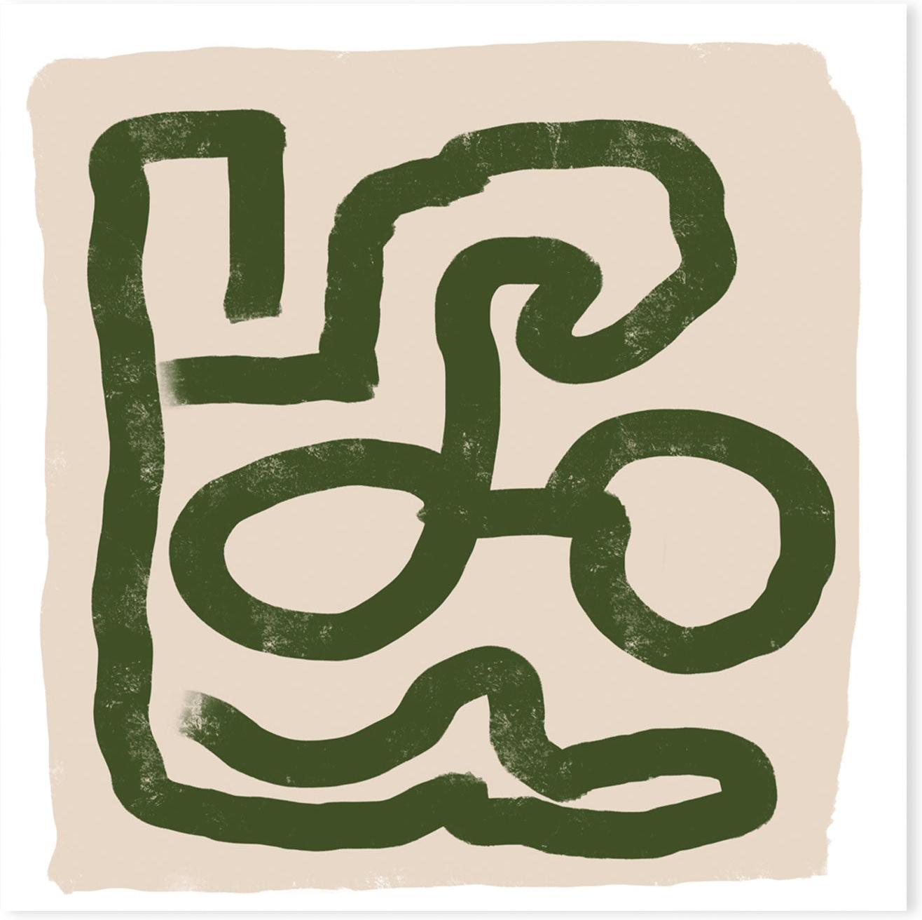 wall-art-print-canvas-poster-framed-Green Scribble, Style E-by-Sharyn Bursic-Gioia Wall Art