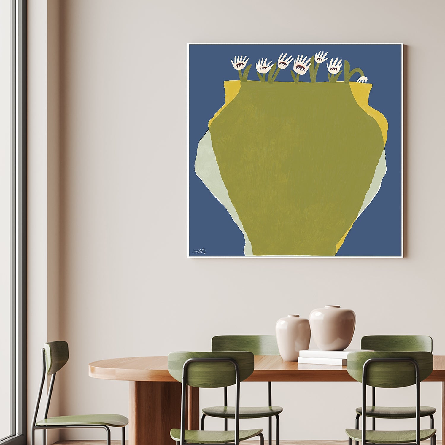 wall-art-print-canvas-poster-framed-Green Vase , By Andelle Art-2